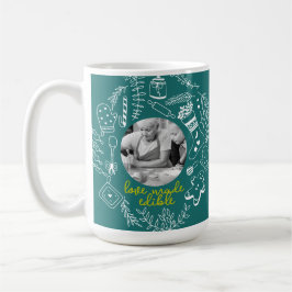 Taza De Café Christmas Green Photo Holiday Baking Family Recipe