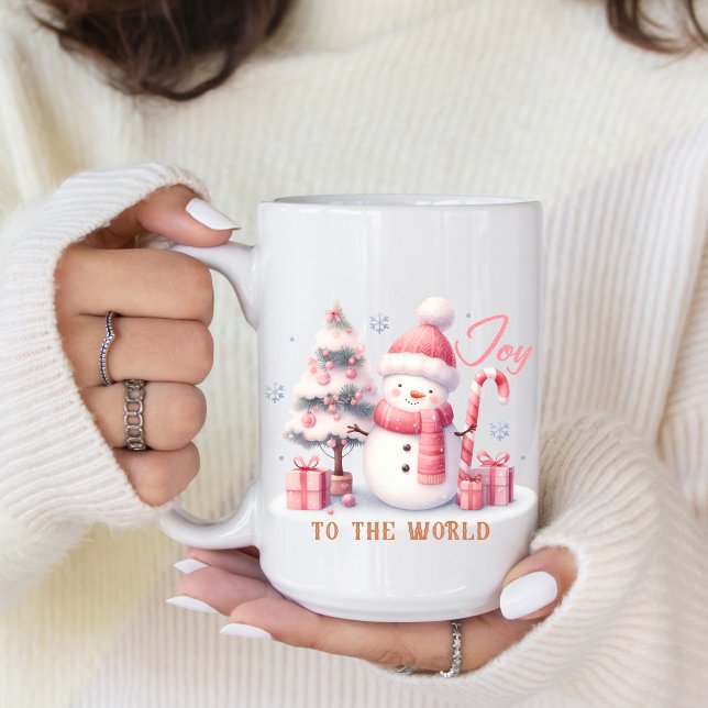 Taza De Café Christmas Joy to the World Woman's Sweatshirt (Personalize this Joy to the world coffee mug. )
