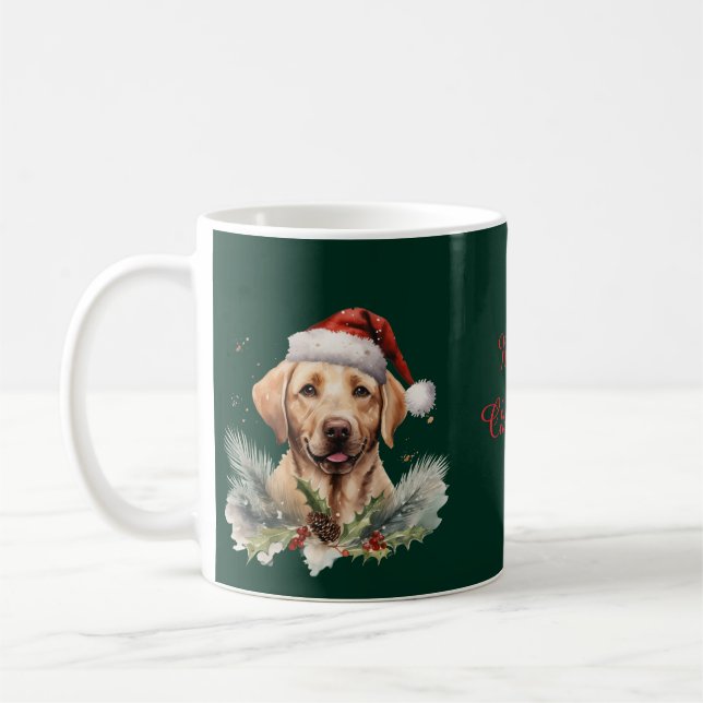 Taza De Café Christmas Labrador (Izquierda)