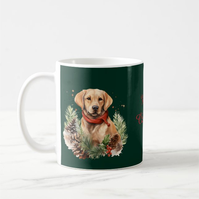 Taza De Café Christmas Labrador (Izquierda)