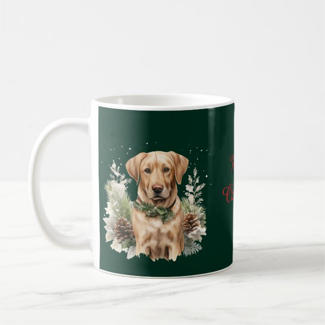 Taza De Café Christmas Labrador (Izquierda)
