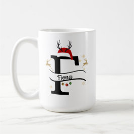 Taza De Café Christmas Letter F Alphabet 