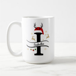 Taza De Café Christmas Letter I Alphabet 