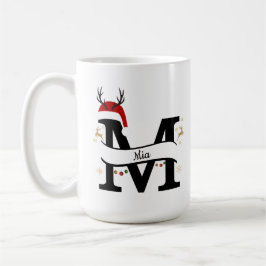 Taza De Café Christmas Letter M Alphabet 
