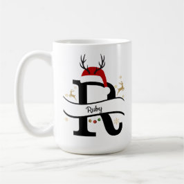 Taza De Café Christmas Letter R Alphabet 