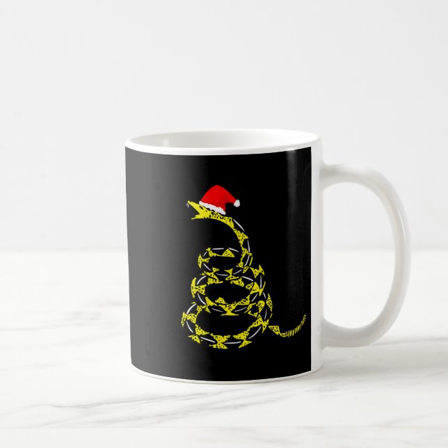 Taza De Café Christmas Libertarian Gadsden Don't Tread Snake  (Derecha)