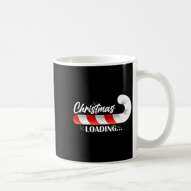Taza De Café Christmas Loading Fir Tree Candy Cane  (Derecha)
