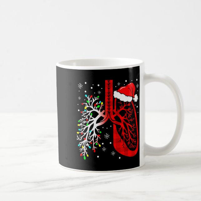 Taza De Café Christmas Lung Lights Resratory Therast Holiday  (Derecha)