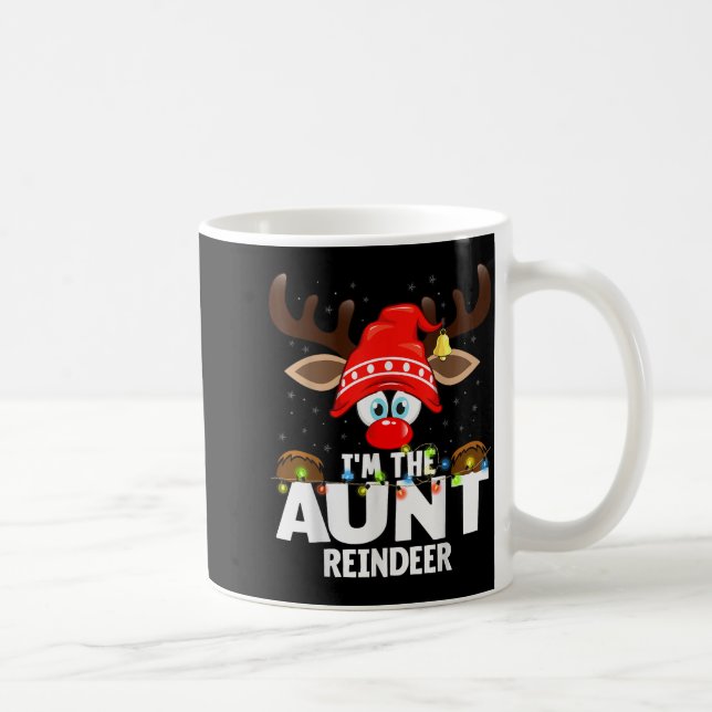 Taza De Café Christmas Matching I'm The Aunt Reindeer  (Derecha)