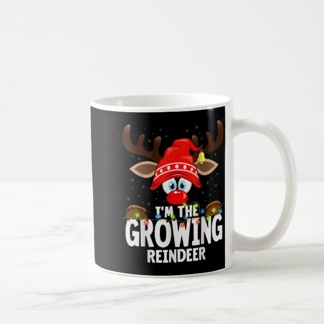 Taza De Café Christmas Matching I'm The Growing Reindeer  (Derecha)