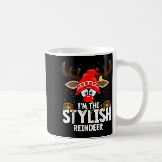 Taza De Café Christmas Matching I'm The Stylish Reindeer  (Derecha)