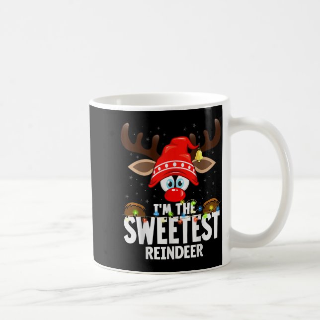 Taza De Café Christmas Matching I'm The Sweetest Reindeer  (Derecha)