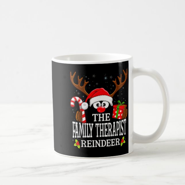 Taza De Café Christmas Matching The Family Therast Reindeer Fam (Derecha)