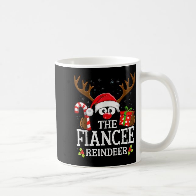 Taza De Café Christmas Matching The Fiancee Reindeer Family  (Derecha)