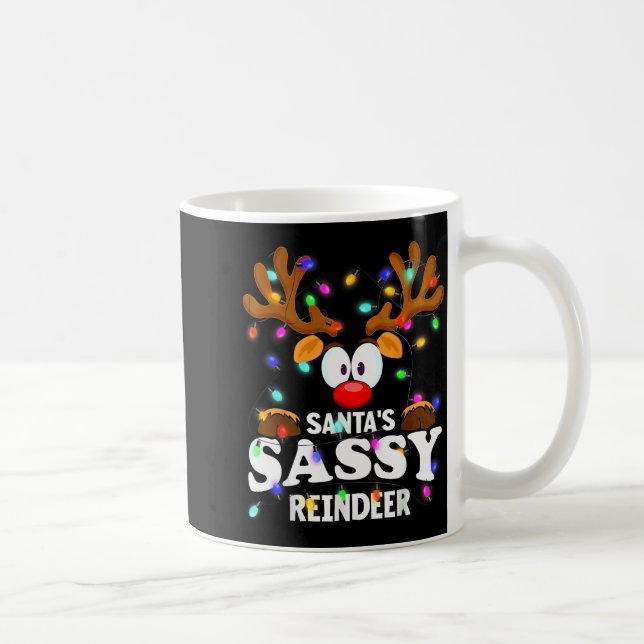 Taza De Café Christmas Men Women Santa's Sy Reindeer  (Derecha)