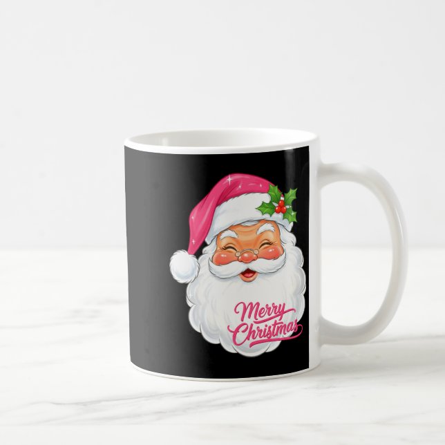 Taza De Café Christmas Merry Christmas Santa Face Jolly Santa C (Derecha)