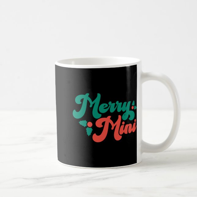 Taza De Café Christmas Merry Mini Cute Modern Tygraphy Script B (Derecha)