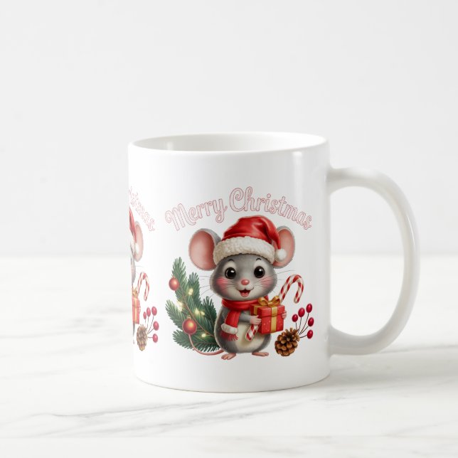 Taza De Café Christmas Mouse Coffee Mug (Derecha)