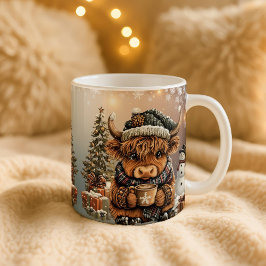 Taza De Café  Christmas Mug  Highland Cow