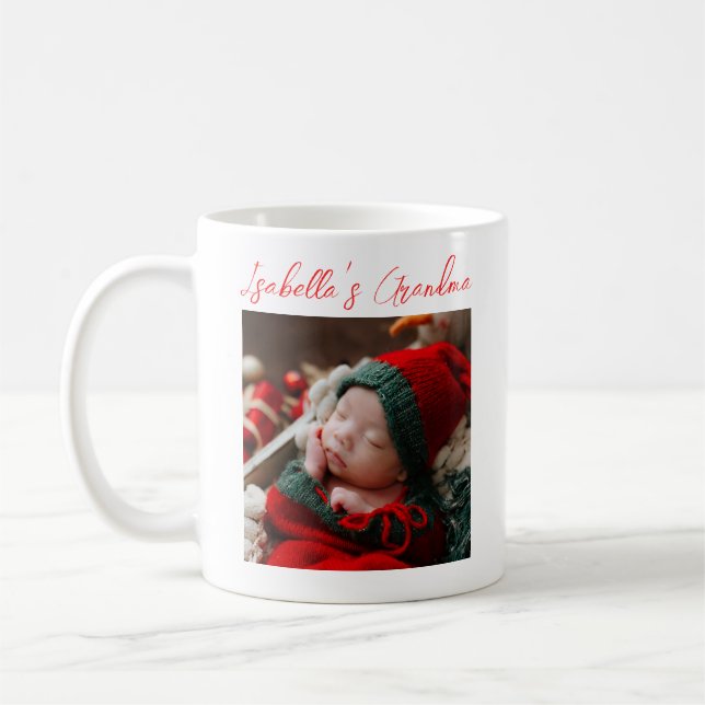 Taza De Café Christmas New Grandchild Grandma (Izquierda)