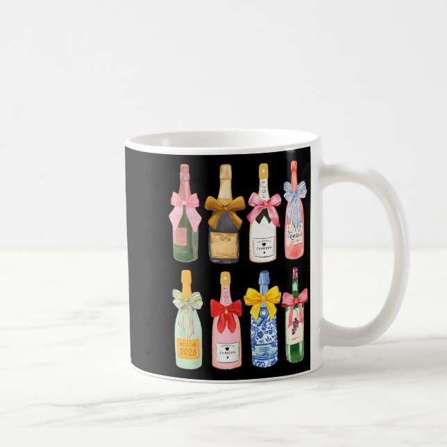 Taza De Café Christmas New Year Champagne Gl Coquette Bottle  (Derecha)