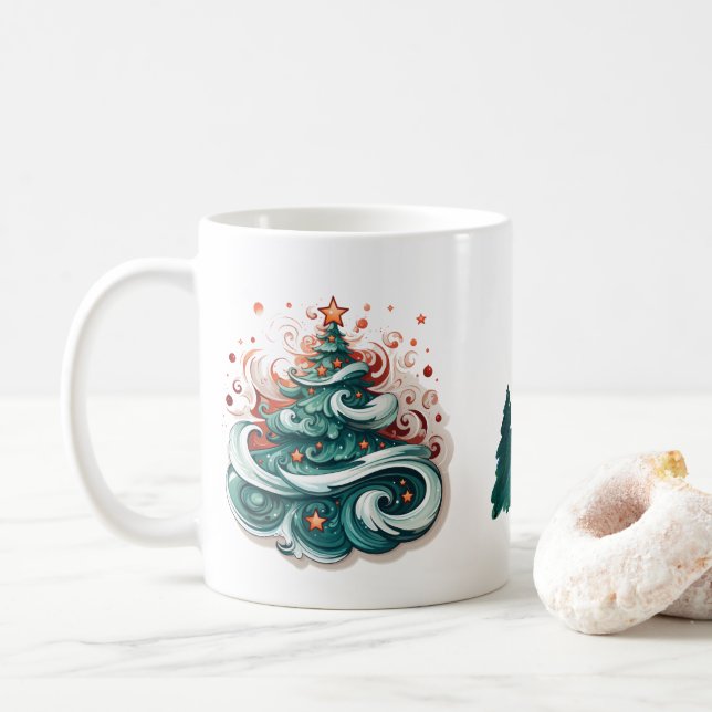 Taza De Café Christmas, New Year, Classic Mug, 11 oz (Con donut)