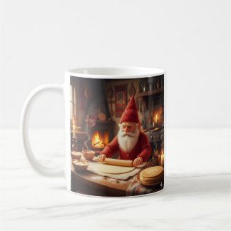 Taza De Café Christmas Norwegian Nisse Making Lefse, Mug
