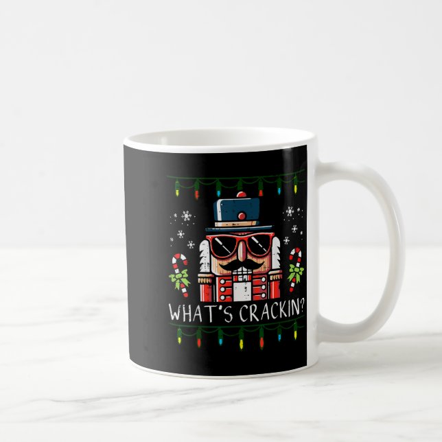Taza De Café Christmas Nutcracker Whats Crackin Funny Xmas Men  (Derecha)
