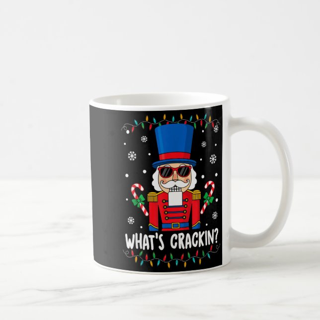 Taza De Café Christmas Nutcracker Whats Crackin Funny Xmas Men  (Derecha)