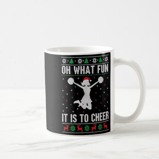 Taza De Café Christmas Oh What Fun It Is To Cheer - Cheerleadin (Derecha)
