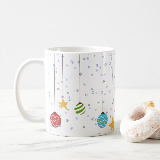 Taza De Café Christmas Ornament  (Con donut)