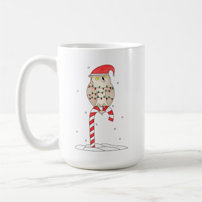 Taza De Café Christmas Owl (Izquierda)