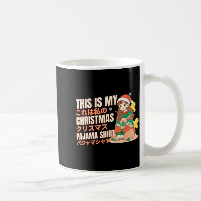 Taza De Café Christmas Pajama Anime Girl Japanese Manga Otaku  (Derecha)