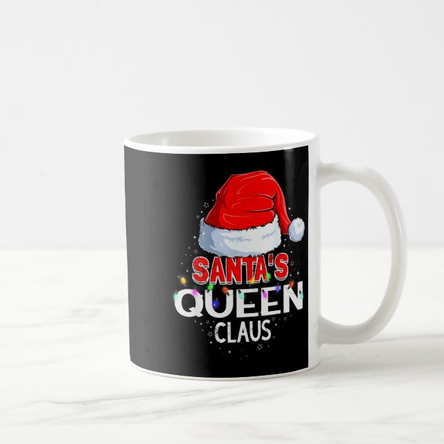 Taza De Café Christmas Pajama Santa's Queen Claus Matching  (Derecha)