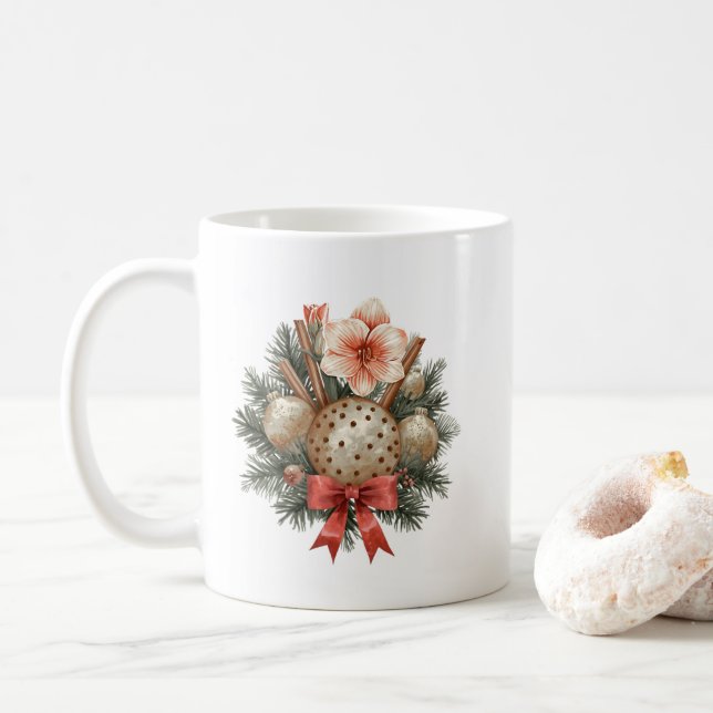 Taza De Café Christmas Panettone Arrangement (Con donut)