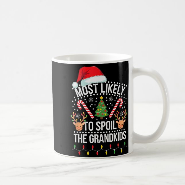 Taza De Café Christmas Party Most Likely To Sil The Grandkids  (Derecha)