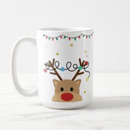 Taza De Café Christmas Reindeer – Powered by Hot Cocoa & Cheer