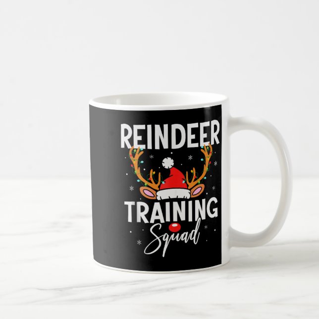 Taza De Café Christmas Running Team Funny Reindeer Training Squ (Derecha)