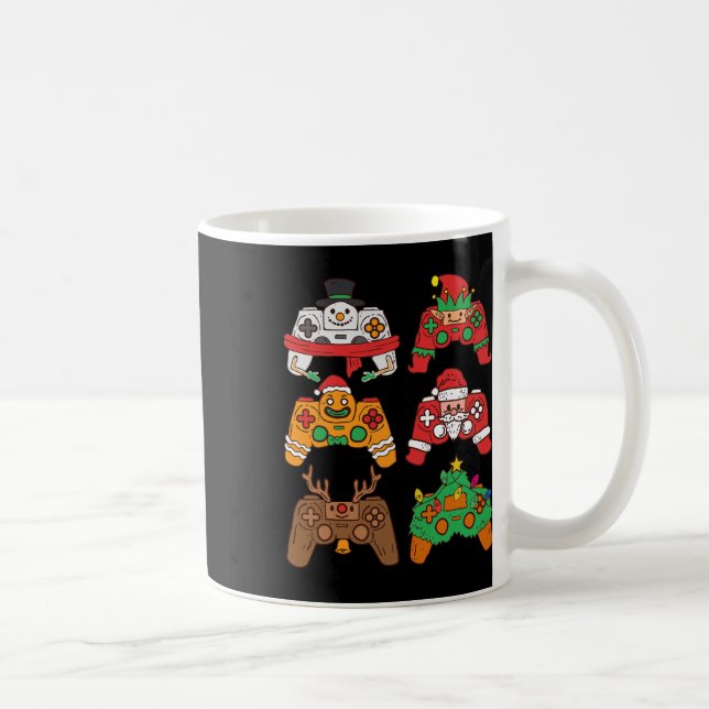 Taza De Café Christmas Santa Deer Gaming Controllers Boys Kids  (Derecha)