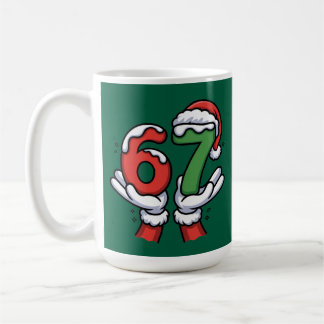 Taza De Café Christmas Santa Hand 67 6 7