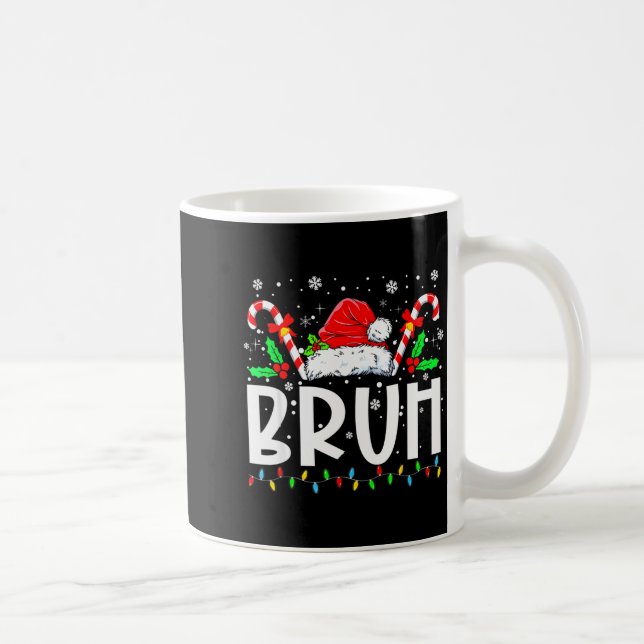 Taza De Café Christmas Santa Hat Bruh Xmas Pajamas Family Men W (Derecha)