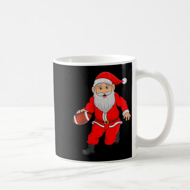 Taza De Café Christmas Santa Playing Football Xmas Funny Srts P (Derecha)