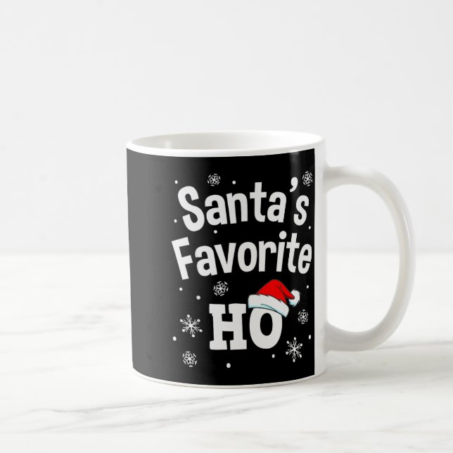 Taza De Café Christmas Santa's Favorite Ho Shirt, Adult Naughty (Derecha)