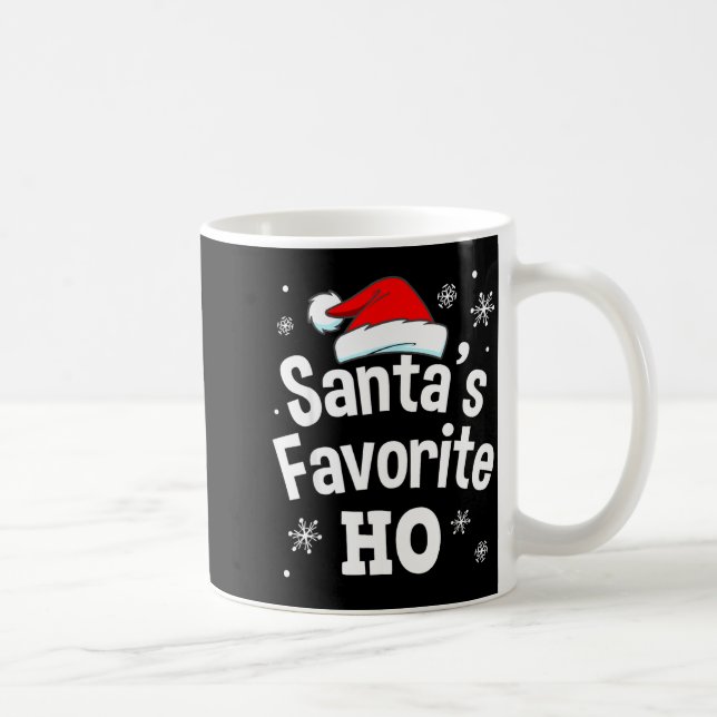 Taza De Café Christmas Santa's Favorite Ho Shirt, Adult Naughty (Derecha)