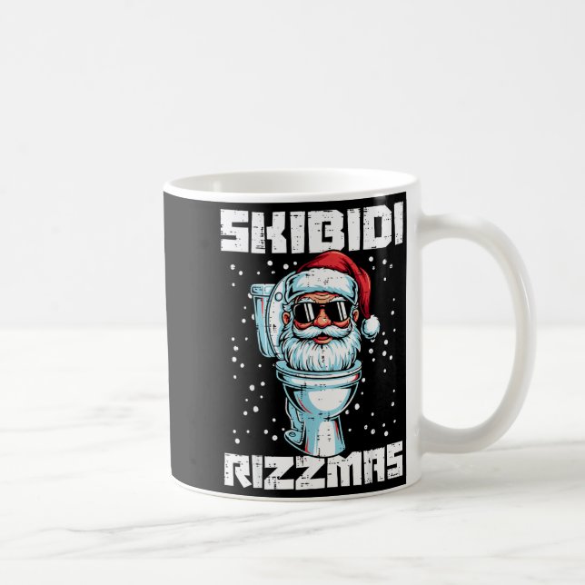 Taza De Café Christmas Skibidi Rizzmas Toilet Xmas Meme Kids Me (Derecha)