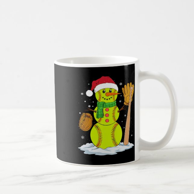 Taza De Café Christmas Snowman Softbyll Pitcher Boys Kids Teens (Derecha)