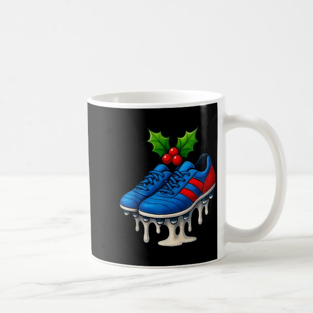 Taza De Café Christmas Soccer Cleats Ice Cream Drip Xmas  (Derecha)