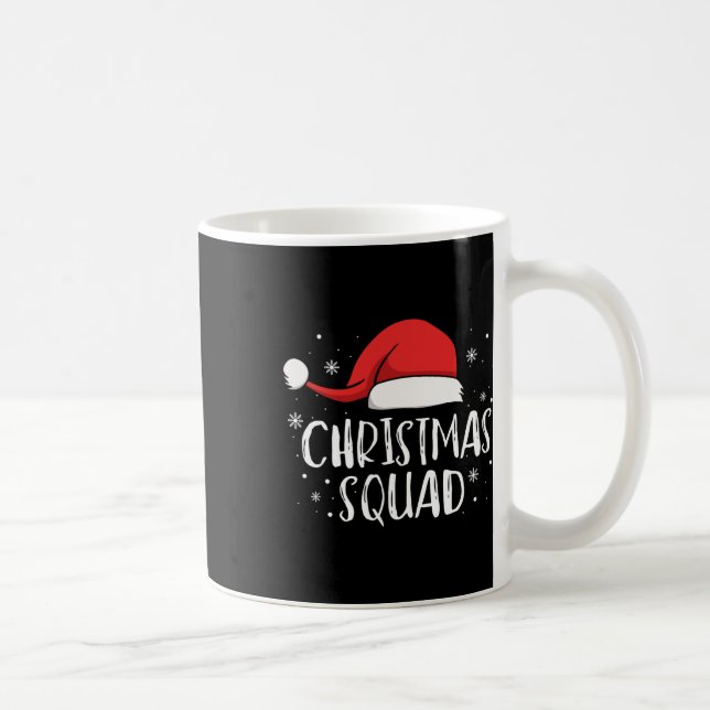 Taza De Café Christmas Squad Light Red Santa Hat Family Matchin (Derecha)