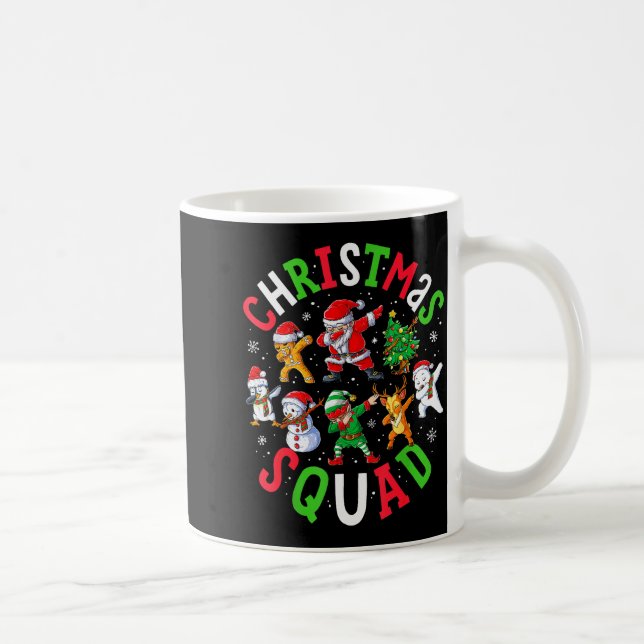 Taza De Café Christmas Squad Santa Dabbing Elf Family Matching  (Derecha)