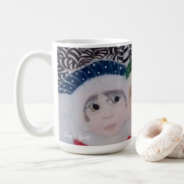 Taza De Café Christmas Surprise cute kids Mug (Con donut)